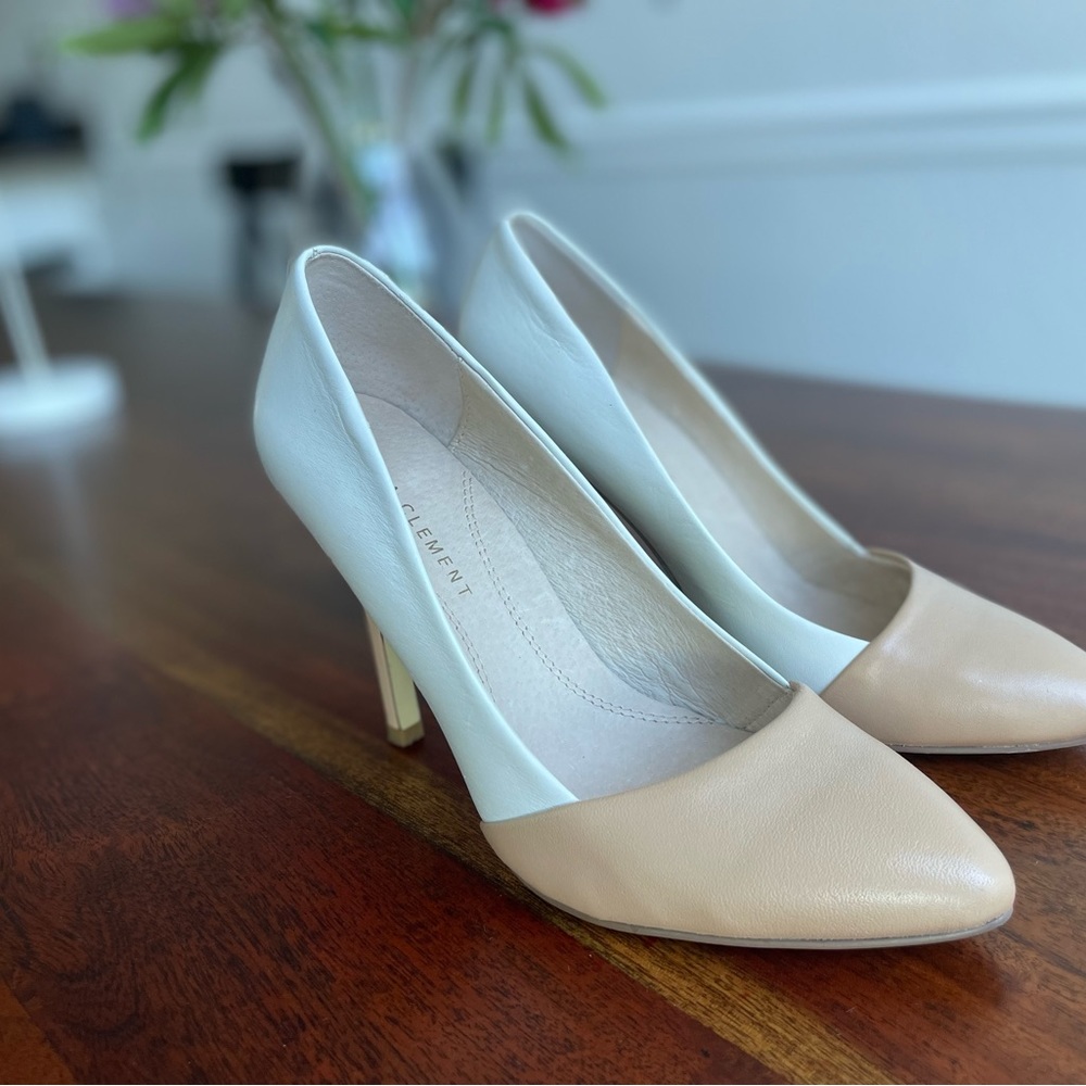 French Leather Laura Clement Pumps Point Toe US 6.5 (36,5-37 EU) High heels!